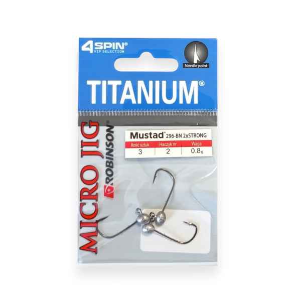      Jigové hlavičky Titanium Micro, veľ. 1, 0,8g (3ks)